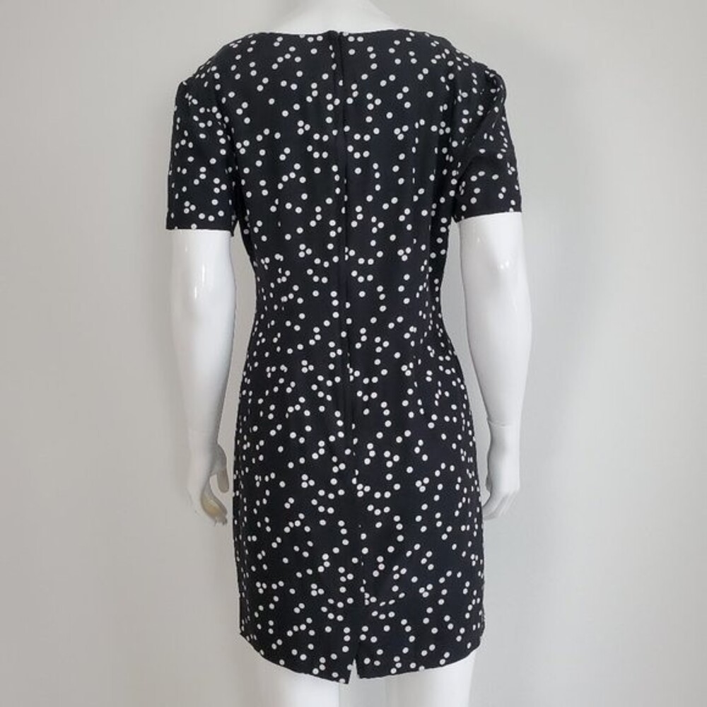 Vintage 80's My Michelle Black & White Polkadot Mini Dress - Picture 5 of 8